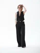 青果襟のスーツパンツ【二部式・洗練されたデザイン】（セットアップ対応）