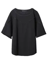 Tシャツ 半袖 メンズ バットスリーブ パッチワーク 防シワ加工 ルーズ 解構デザイン ダーク系