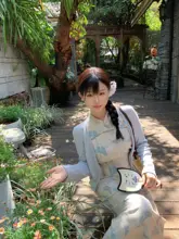 中華風 花柄レースニットトップス付きドレス【春用・改良型チャイナドレス】（セットアップ対応）