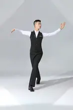 ダンスベストとダンスシャツ【ポケットチーフ付き・モダンダンス用・男性用】（セットアップ対応）