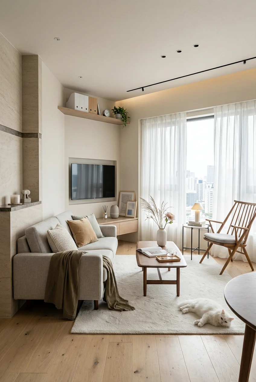 揃えるミニマリスト部屋づくりアイテム | 水耕花瓶とカーペットの組み合わせで実現するシンプルな空間