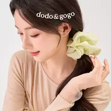 スクランチー ヘアゴム レディース シアー素材 シンプル きれいめ 上品 デイリー 「DODOGOGO」