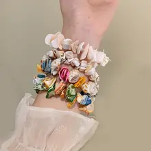天然貝殻シェルブレスレット【ビーチデザイン・ハンドメイド・旅行用アクセサリー】