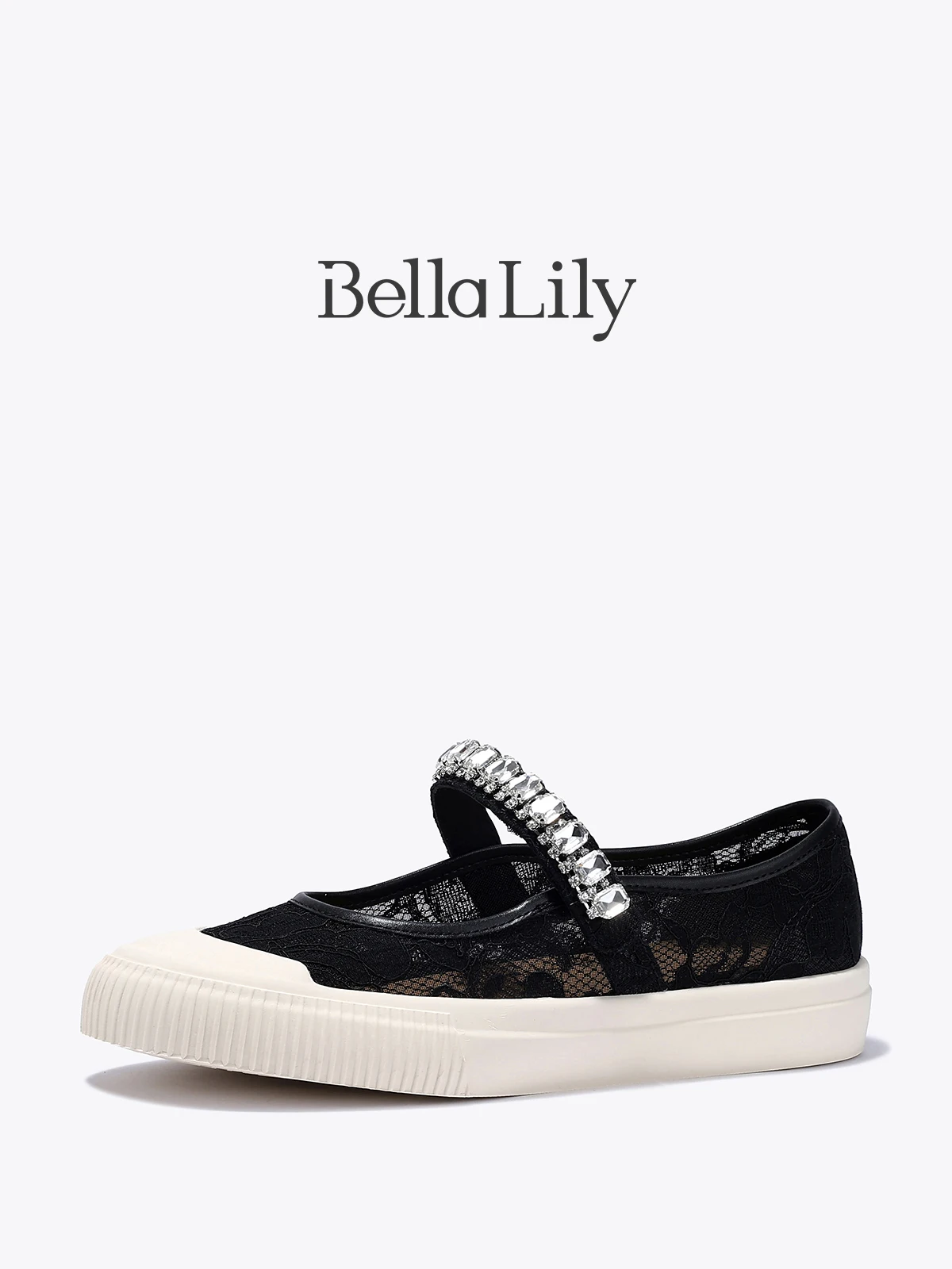 レースアップシューズ レディース 人気モデル：BellaLily 春の新作レースメリージェーンシューズ