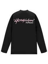 アートプリントクルーネック長袖Tシャツ【男女兼用・アメリカンスタイル・ヒップホップ】