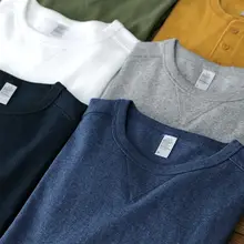 HB メンズコットン長袖Tシャツ【アメリカンビンテージ・ラウンドネック・厚手】