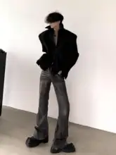 オーバーサイズ メンズシャツ【肩パッド入り・高級デザイン・ホワイト】
