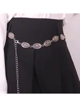 流れるフリンジデザインのウエストチェーンアクセサリー【レトロ感・スカートやパンツに最適】
