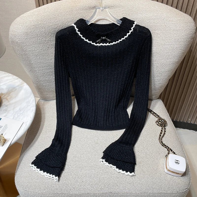 大人可愛い服 50代コーデ | パールグレーニットトップスで実現する心のケアスタイル