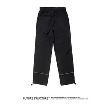 パンツ 夏 メンズ レディース 3M反射ストライプ ひも付き ジョガーパンツ ストレート ゆったり