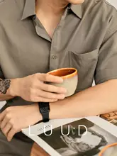 メンズ シャツ 無地 リヨセル 通気性 快適 ドレープ感 ルーズ 夏 ヴィンテージ 「LUUD」