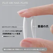 T形ネイルチップ【超長持ち・無痕・梯形デザイン・浅半貼り】