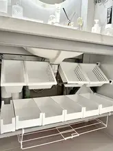 洗面所用下置き収納ラック【シンク下・洗面器収納用・引き出しタイプ】
