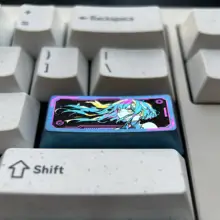 サイバーパンクスタイルのカラフルなアニメキーボードキーキャップ【チタン合金製・エンターテイメントデザイン】