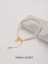 バロック淡水パールブレスレット【純銀製・葫蘆型と福字のチャーム・ナチュラルデザイン・軽やかさ】