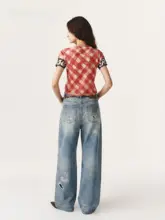 刺繍入りデニムパンツ【カジュアル・春夏用】