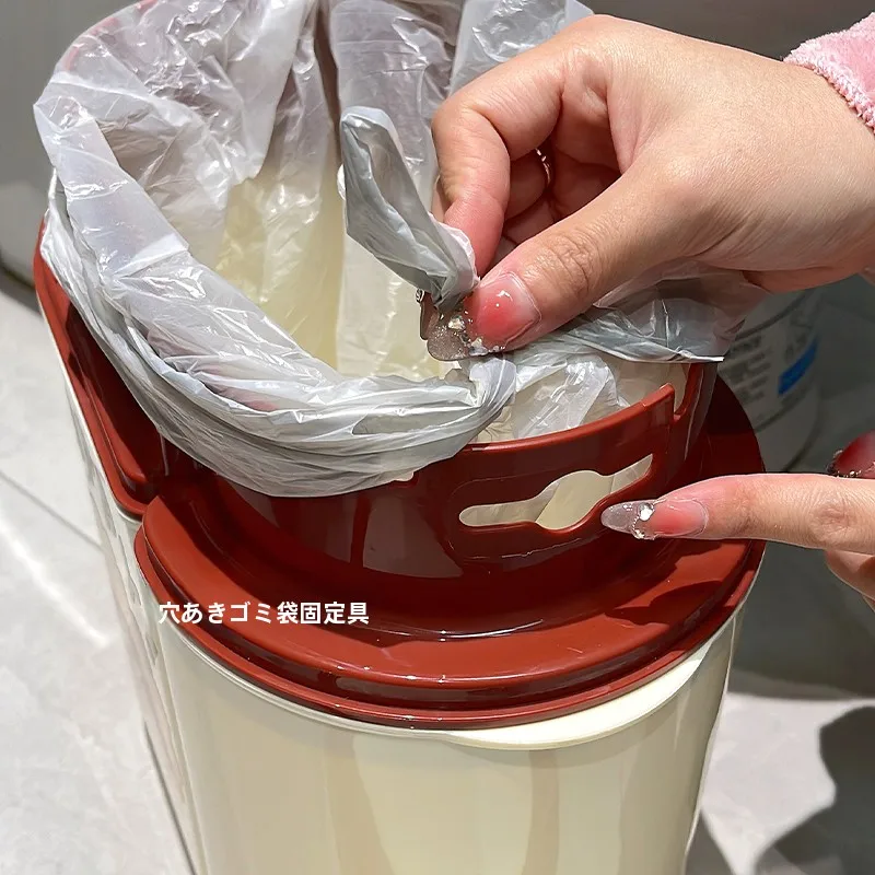 30リットル蓋付きゴミ箱：キッチン・寝室・洗面所対応の長筒形プラスチック製ケース
