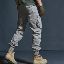 メンズカモフラージュ作業パンツ【ポケット多数・束脚デザイン・春秋用・カジュアル】