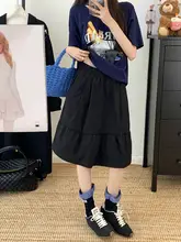 ラフな雰囲気のAラインスカート【高腰・ミニ丈・シンプルデザイン・女性用】