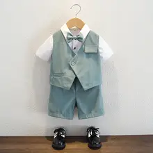 フォーマルスーツ キッズ ボーイズ 2点セット 夏用 誕生日 発表会 舞台 パーティー