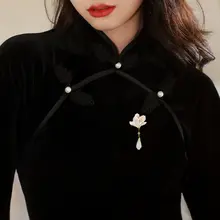 玉蘭花ブローチ【旗袍用・高級感・国風・精緻・女性用】