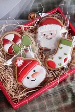 クリスマスデザインのサンタクロース＆スノーマンクッキー型【棒付き・デコレーション用】（セットアップ対応）