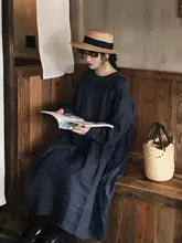 可愛らしいデザインのドールカラー連衣裙【レトロ・フォークスタイル・リボン付き】