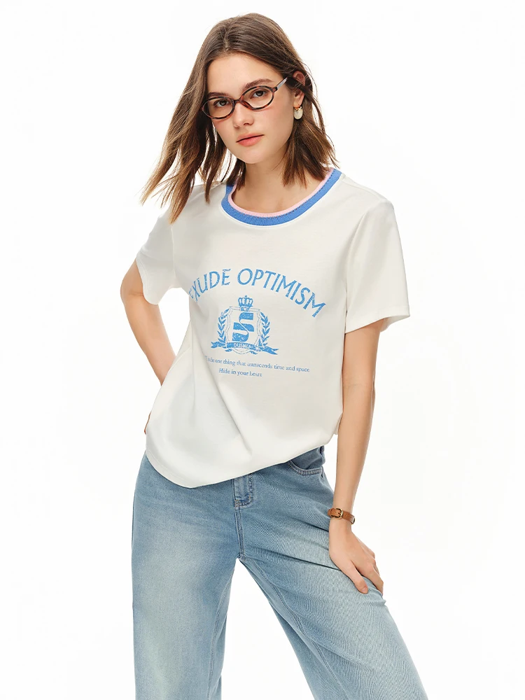 「Tシャツ重ね着コーデ レディース」で失敗しない方法は？デザイン性のあるバイカラーリブクルーネックTシャツが解決する