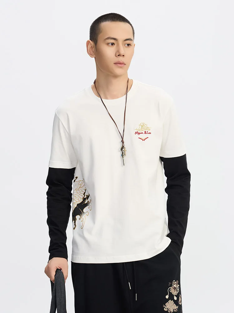 メンズTシャツ重ね着で失敗しないコーデは？泥棒青い鯉と海浪のデザインが解決する理由