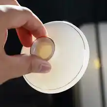 陶器製 蓋付き茶碗【白瓷・家庭用・功夫茶具用】
