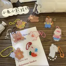 かわいいカートゥーンクマのキーホルダー【学生向け・クリエイティブ・肩掛けストラップ】