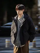南鶴 フード付き ダウンジャケット【90%ダウン・厚手・防風・シンプルデザイン・冬用】