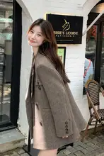 クラシックスタイルの毛羽立ちのあるテーラードコート【女性用・冬用・厚手・小柄対応】