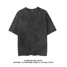 水洗い加工のシンプル無地短袖Tシャツ【アメリカンストリートスタイル・綿100%・夏用】