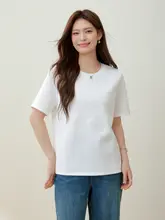 夏に最適！印花デザインの基本Tシャツ【大きいサイズ・カジュアルスタイル】（セットアップ対応）