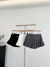 アメリカンスタイルの低腰フリルミニスカート【防走光機能・大人可愛いデザイン・女性用】（セットアップ対応）