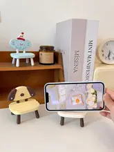 可愛い犬の椅子型スマホスタンド【カートゥーンデザイン・デスク用】