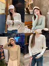 体型カバー！長袖Tシャツ【春用・カジュアル・襟付き・ニット】