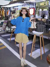 春季用 ベージュ 高腰カジュアルショートパンツ
