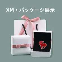 レッドホースデザインブローチ【高級アンティークスタイル・動物モチーフ・スーツアクセサリー】