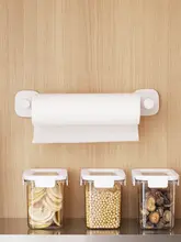 強力粘着フック キッチン用 壁掛けトイレットペーパー収納ラック【穴あけ不要・鍋蓋やヘアゴム収納可】