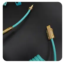 タマイズ可能な手作りデータケーブル【機械式キーボード用・超弾性・五金ディフニー色】