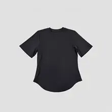 エレガントなシンプルデザインの半袖Tシャツ【小さなラウンドネック・ウエストリボン・通気性のあるコットン】