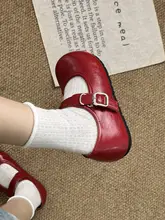 パンプス レディース 浅口 ラウンドトゥ シークレットヒール レッド 無地 ヴィンテージ 着回し フレンチ風