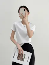 極上の柔らかさのシルクコットンラウンドネック半袖Tシャツ【女性用・着やせ効果・薄手】