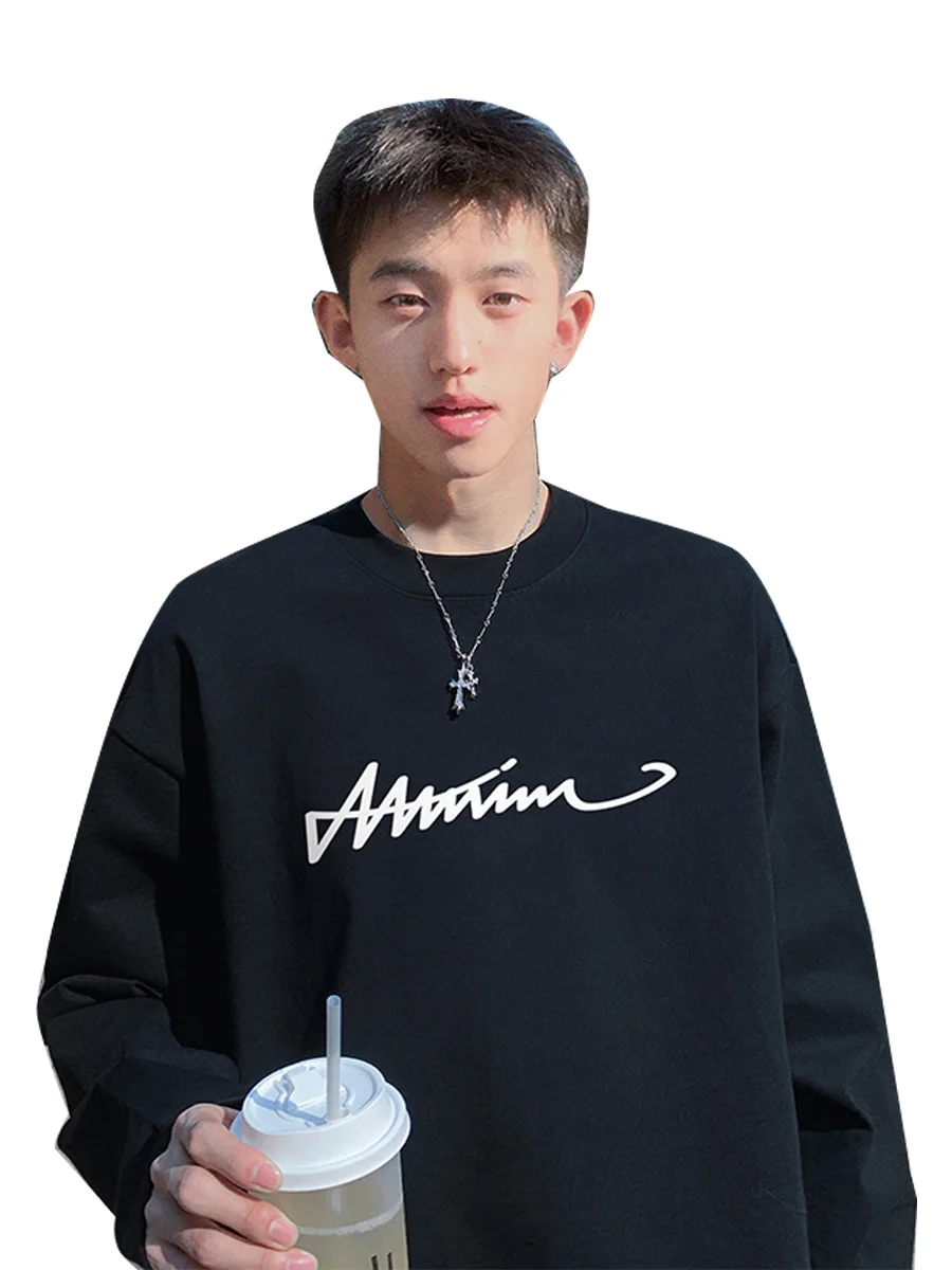 メンズロングtシャツ 小尼力 ラウンドネック フォーマルシーンに最適なシルエット