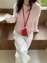 ミニネックポーチ【柔らかい合皮・シンプルで可愛い・コインケース兼用】