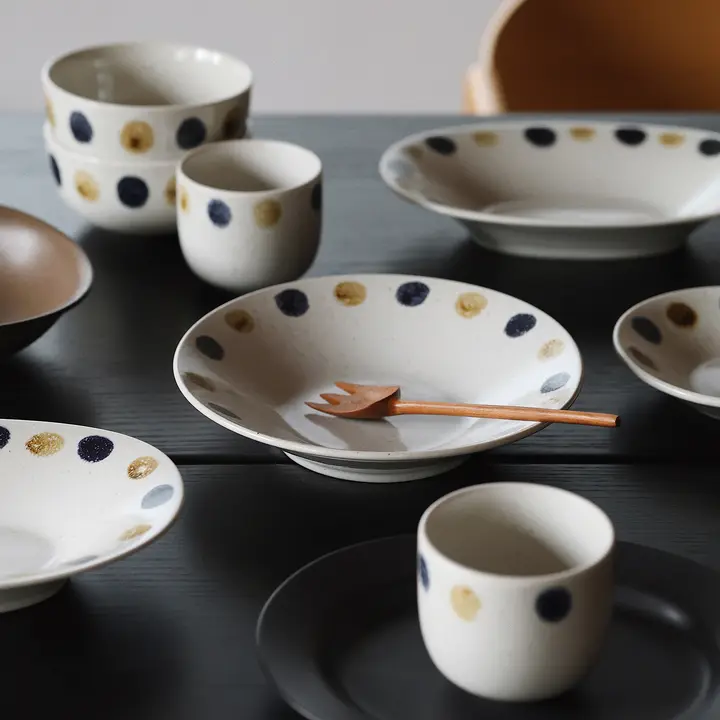 雨露集シリーズ 汁物皿【楕円形・手持ちカップ・小皿・ご飯茶碗】（セットアップ対応）