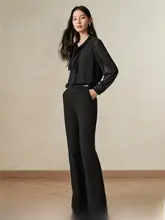 穏やかな印象のフレアパンツ【冬用・ソフトな肌触り・スリムフィット】