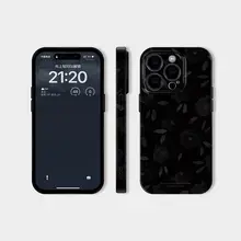 暗夜花柄 iPhone用スマホケース【シンプルデザイン・華やか・独特】